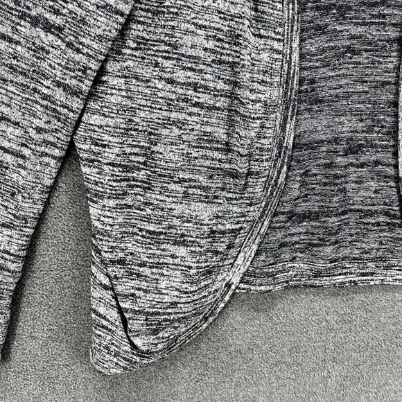Athleta Cardigan Womens Small Gray Drape Pose Wrap Marled Open Front Knit - Picture 8 of 16